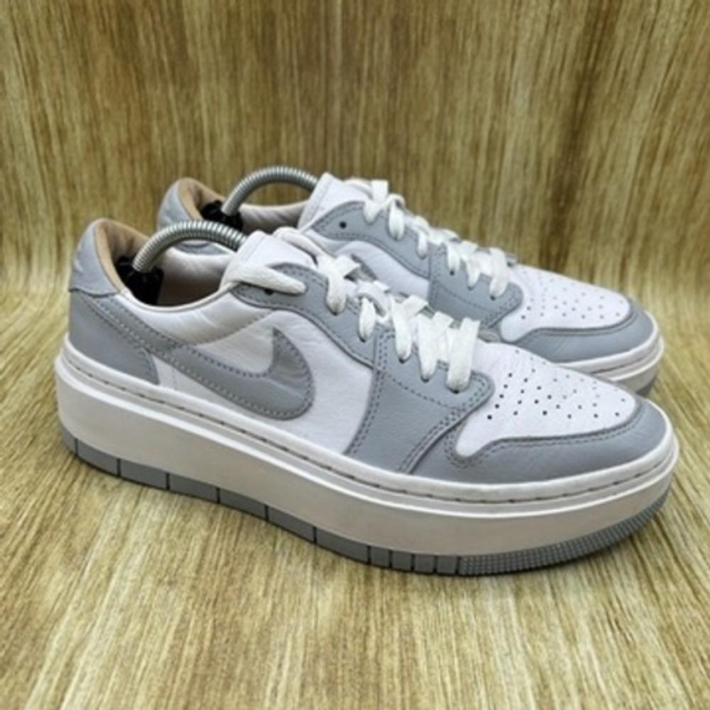 Nike Jordan 1 Elevate Low Women's Size 8 White Wolf Grey‎ Platform Sneakers